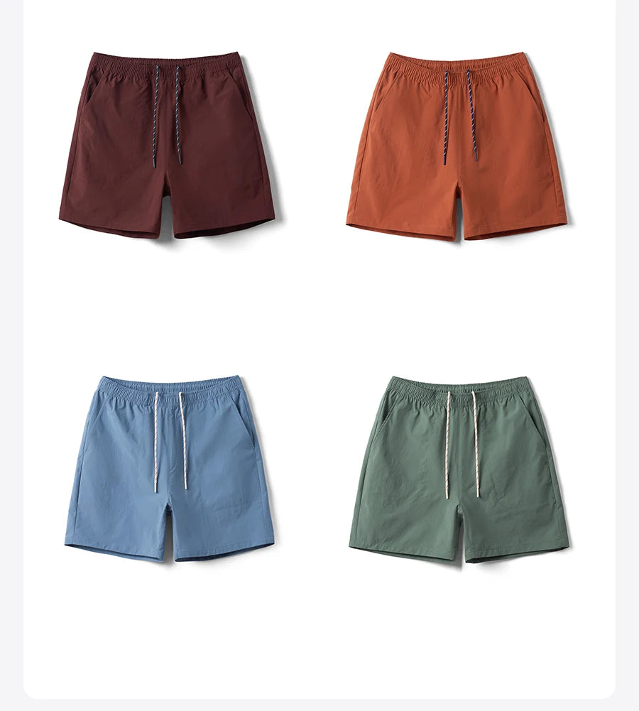 SIMWOOD 2026 Summer New Oversize 150gsm Quick-Dry Beach Shorts Men Plus Size  Basic Sports Short