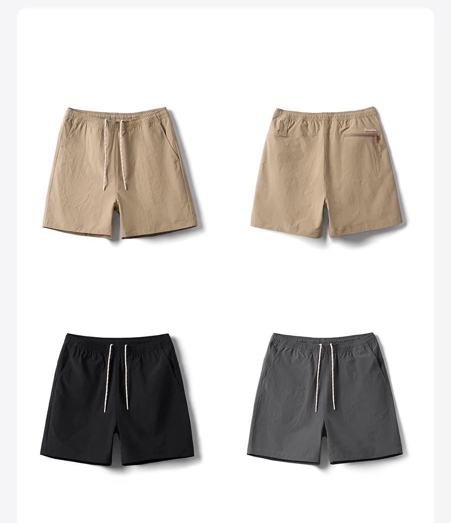 SIMWOOD 2026 Summer New Oversize 150gsm Quick-Dry Beach Shorts Men Plus Size  Basic Sports Short