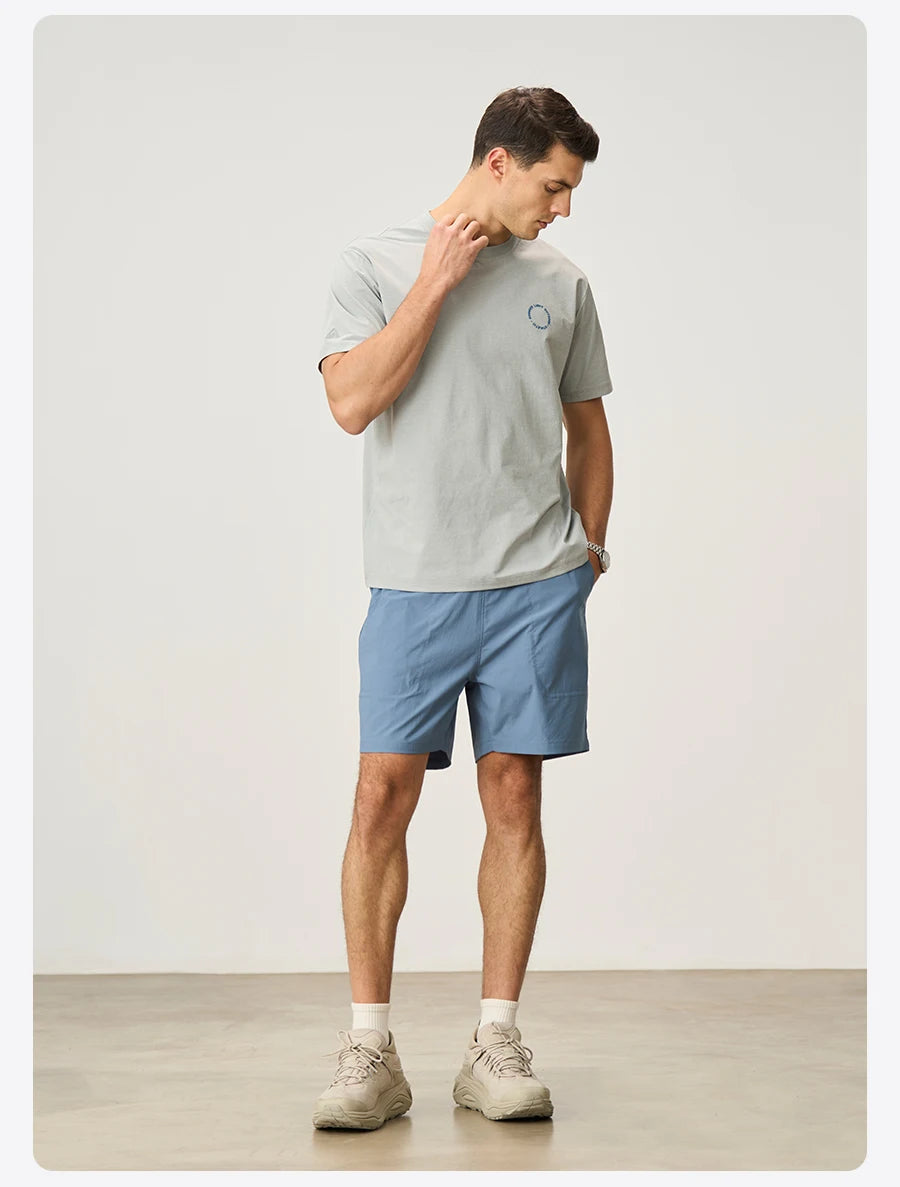 SIMWOOD 2026 Summer New Oversize 150gsm Quick-Dry Beach Shorts Men Plus Size  Basic Sports Short