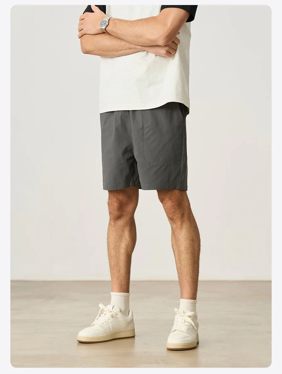 SIMWOOD 2026 Summer New Oversize 150gsm Quick-Dry Beach Shorts Men Plus Size  Basic Sports Short