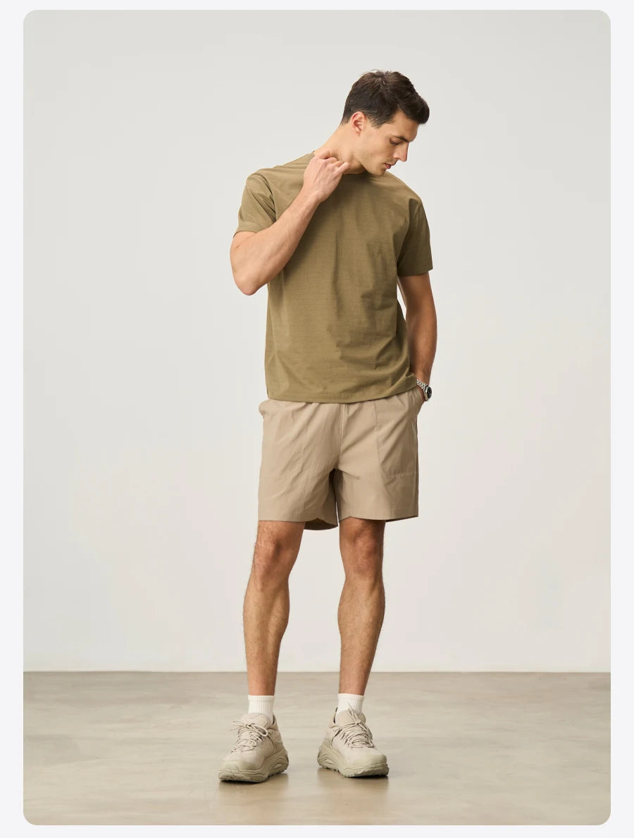 SIMWOOD 2026 Summer New Oversize 150gsm Quick-Dry Beach Shorts Men Plus Size  Basic Sports Short