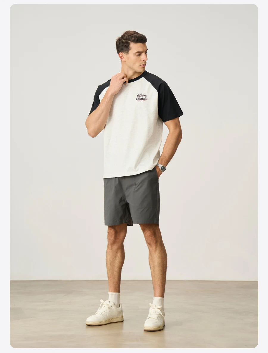 SIMWOOD 2026 Summer New Oversize 150gsm Quick-Dry Beach Shorts Men Plus Size  Basic Sports Short